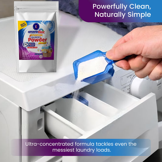 3lb Cashmere Blast Laundry Powder with Dryer ball and fragrance oil