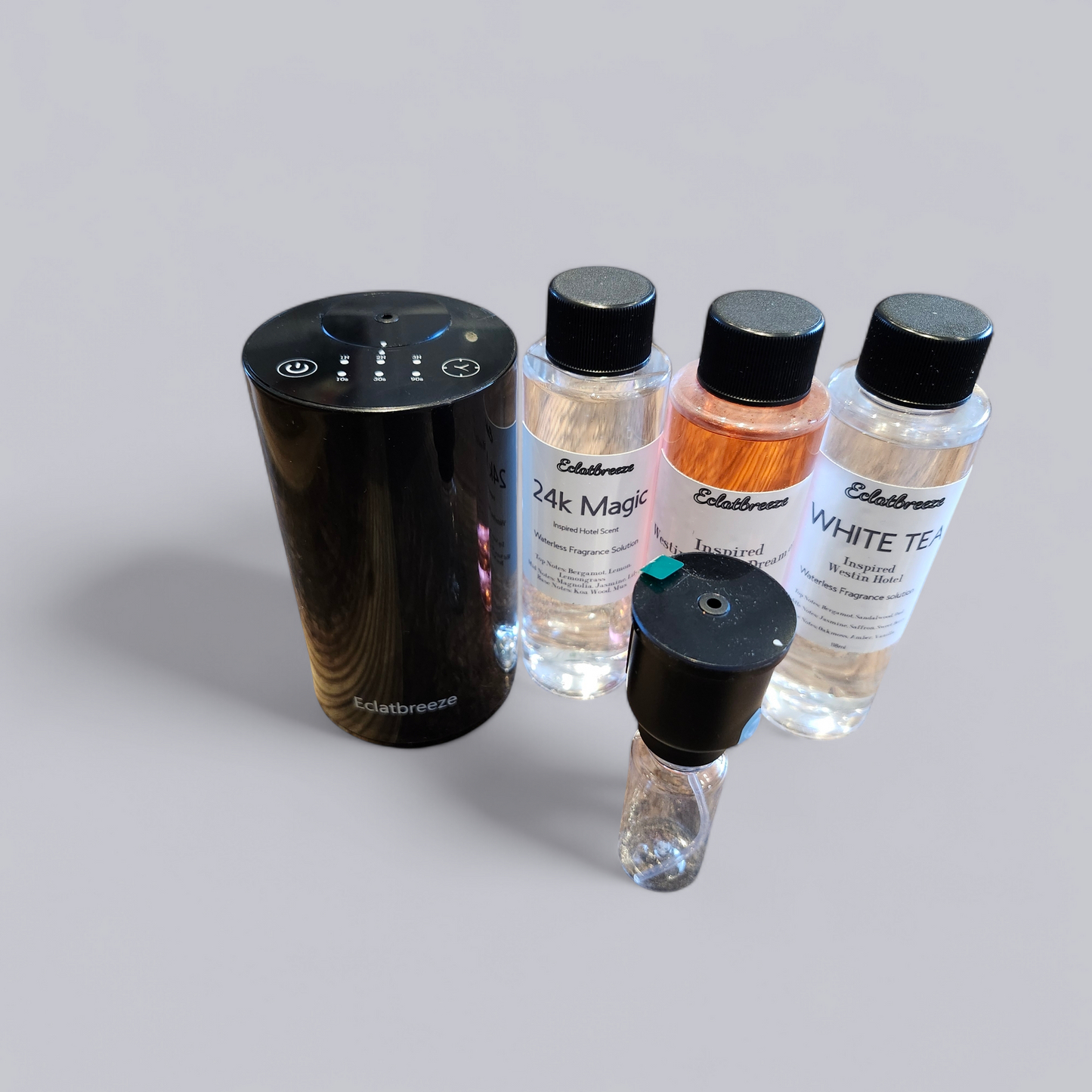 Waterless Diffuser Machine Set with (3) Inspired Hotel Scent for Home and car