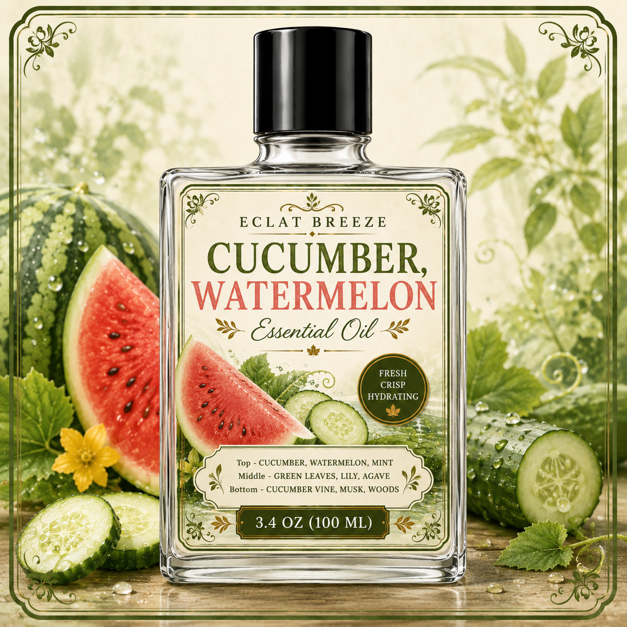 3.4oz cucumber watermelon essential oil For Diffusers and More