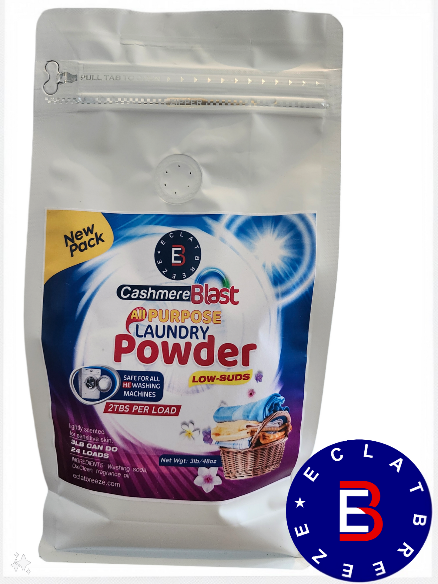 Cashmere Blast Low Suds laundry Powder (3lb)