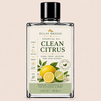 3.4oz Clean Citrus Essential oil for Diffusers and more