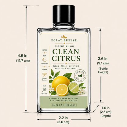 3.4oz Clean Citrus Essential oil for Diffusers and more