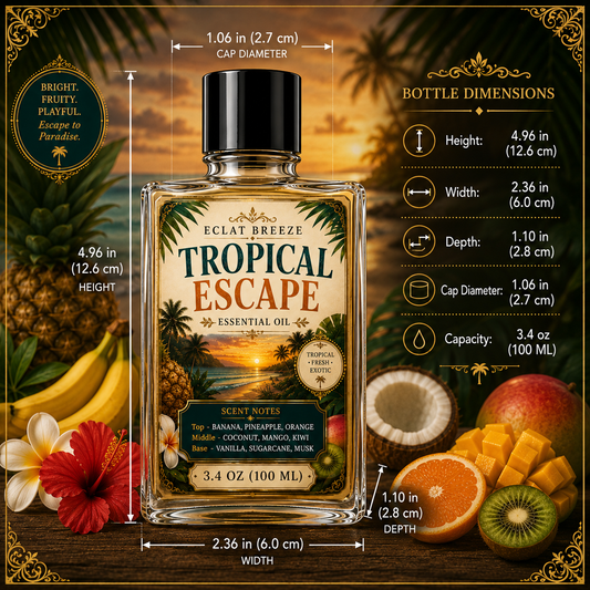 3,4oz Tropical Escape essential oil For Diffusers and More