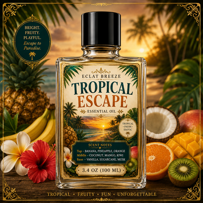 3,4oz Tropical Escape essential oil For Diffusers and More