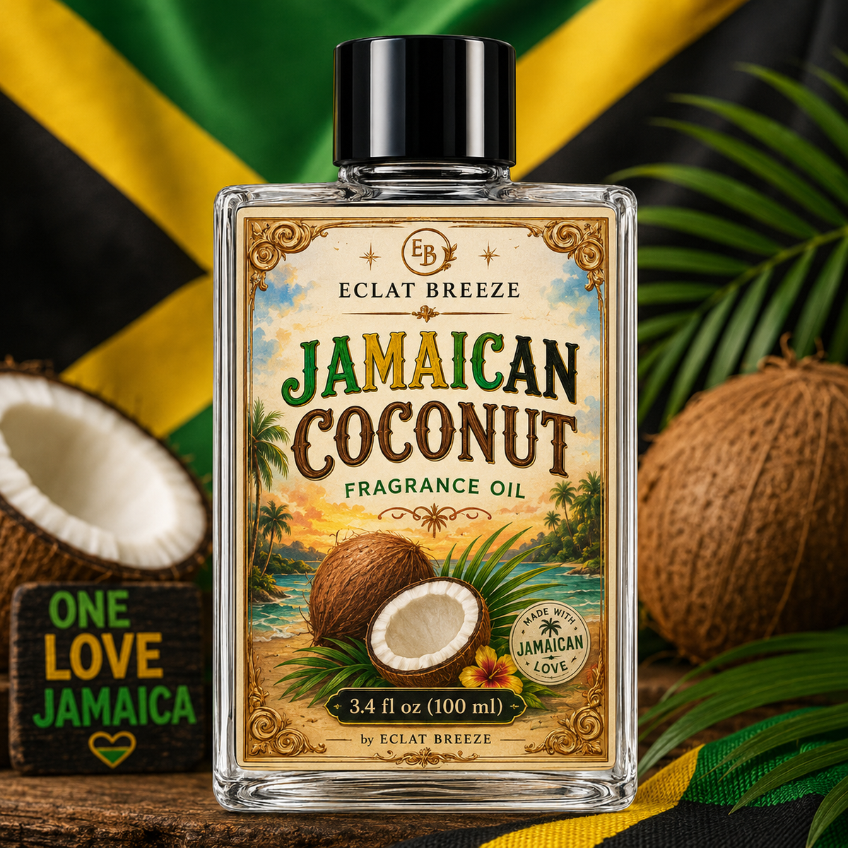 3.4oz Jamaican Coconut Fragrance oil for Diffuser, Candle and soap