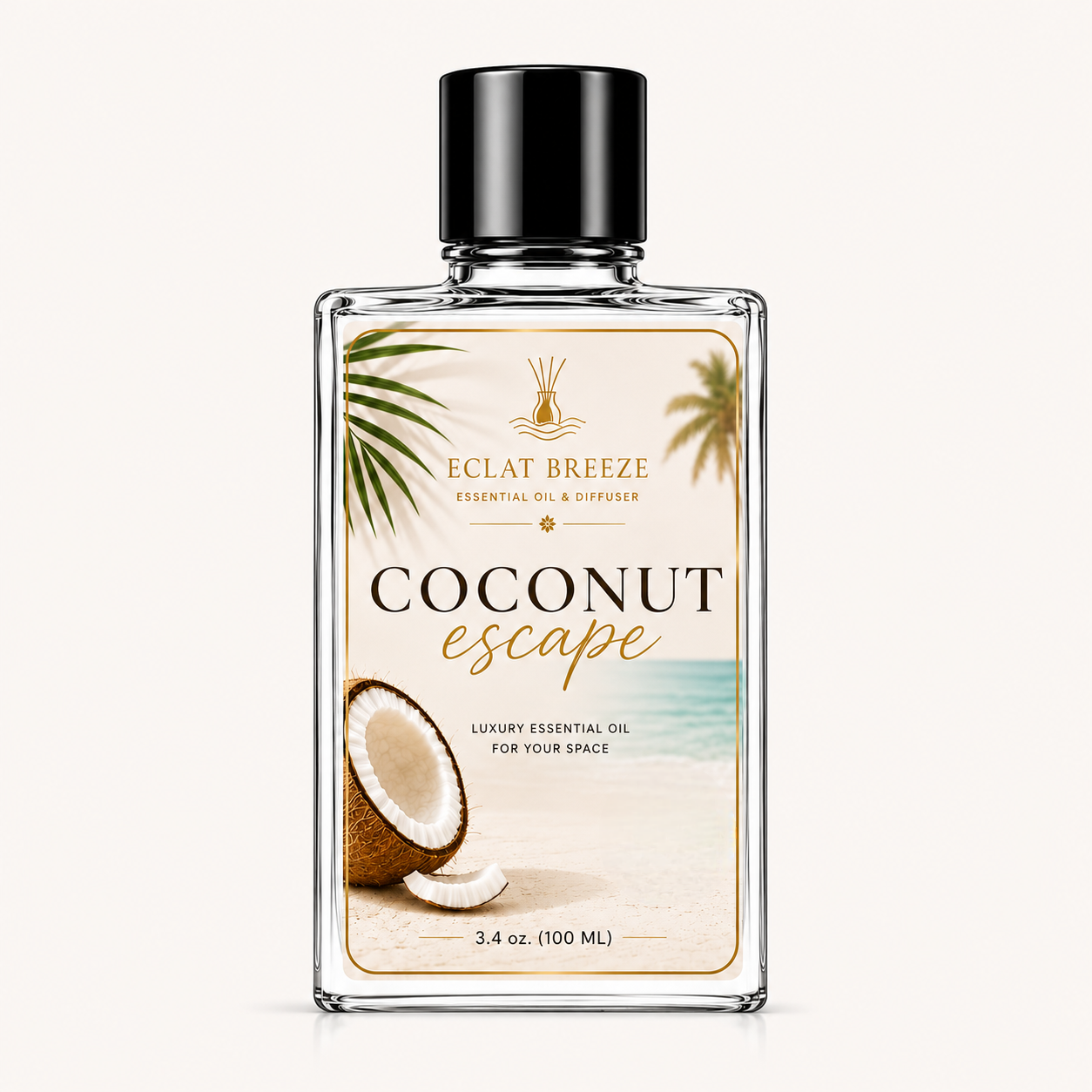 3.4oz Coconut Escape Essential oil for Diffuser, Candle and soap