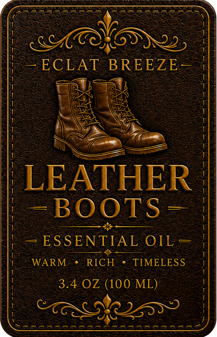 3.4oz Leather Essential oil for Diffuser, Candle and soap