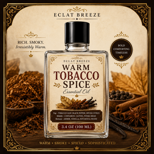 3.4oz Warm tobacco spice Essential oil Suitable for Diffuser and More