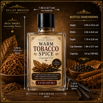 3.4oz Warm tobacco spice Essential oil Suitable for Diffuser and More