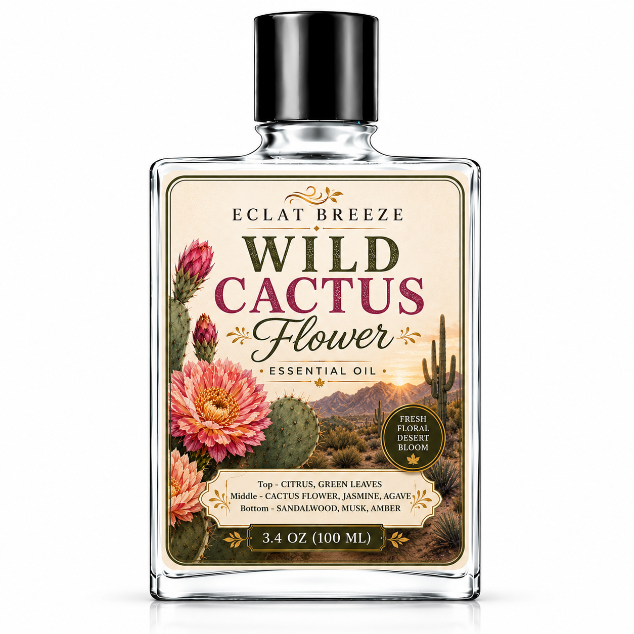 3.4oz Wild Cactus Flower Essential oil For Diffuser, Candle, Soap